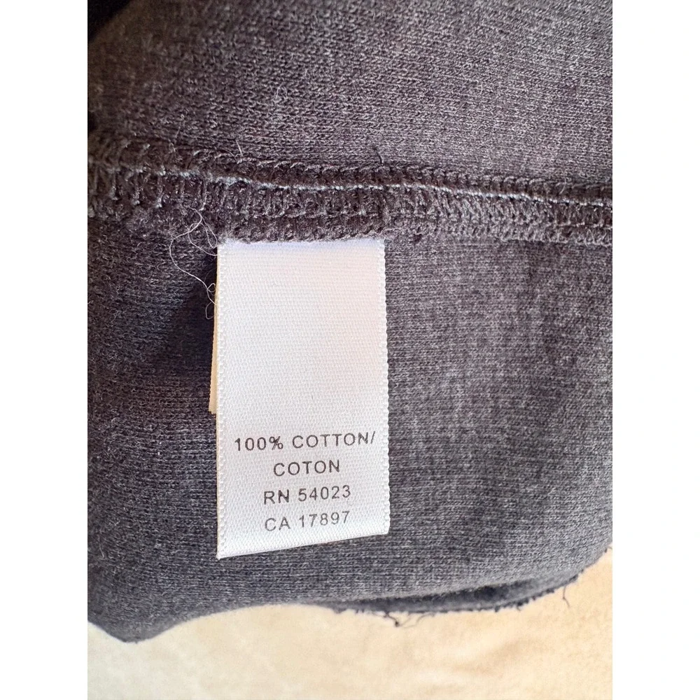 Banana Republic Mens Quarter Zip Pullover Dark Grey Cotton Knit Large